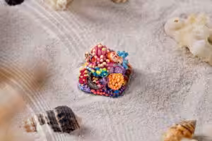 jelly key coral odyssey artisan keycaps 2004