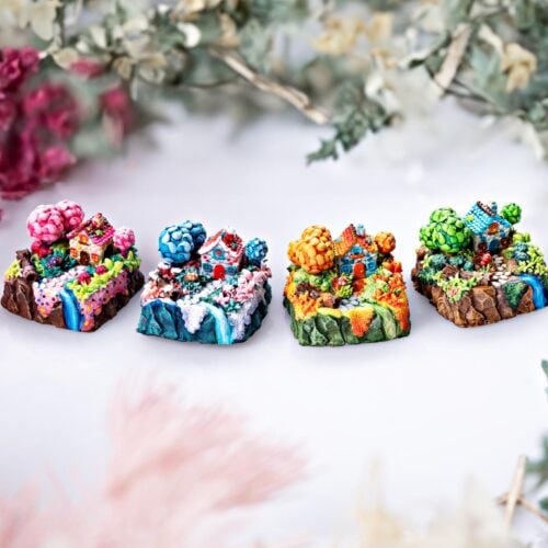 jelly key timber haven custom keycaps 6518