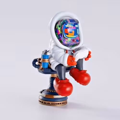 arcade cabinets series – stand boy art toy