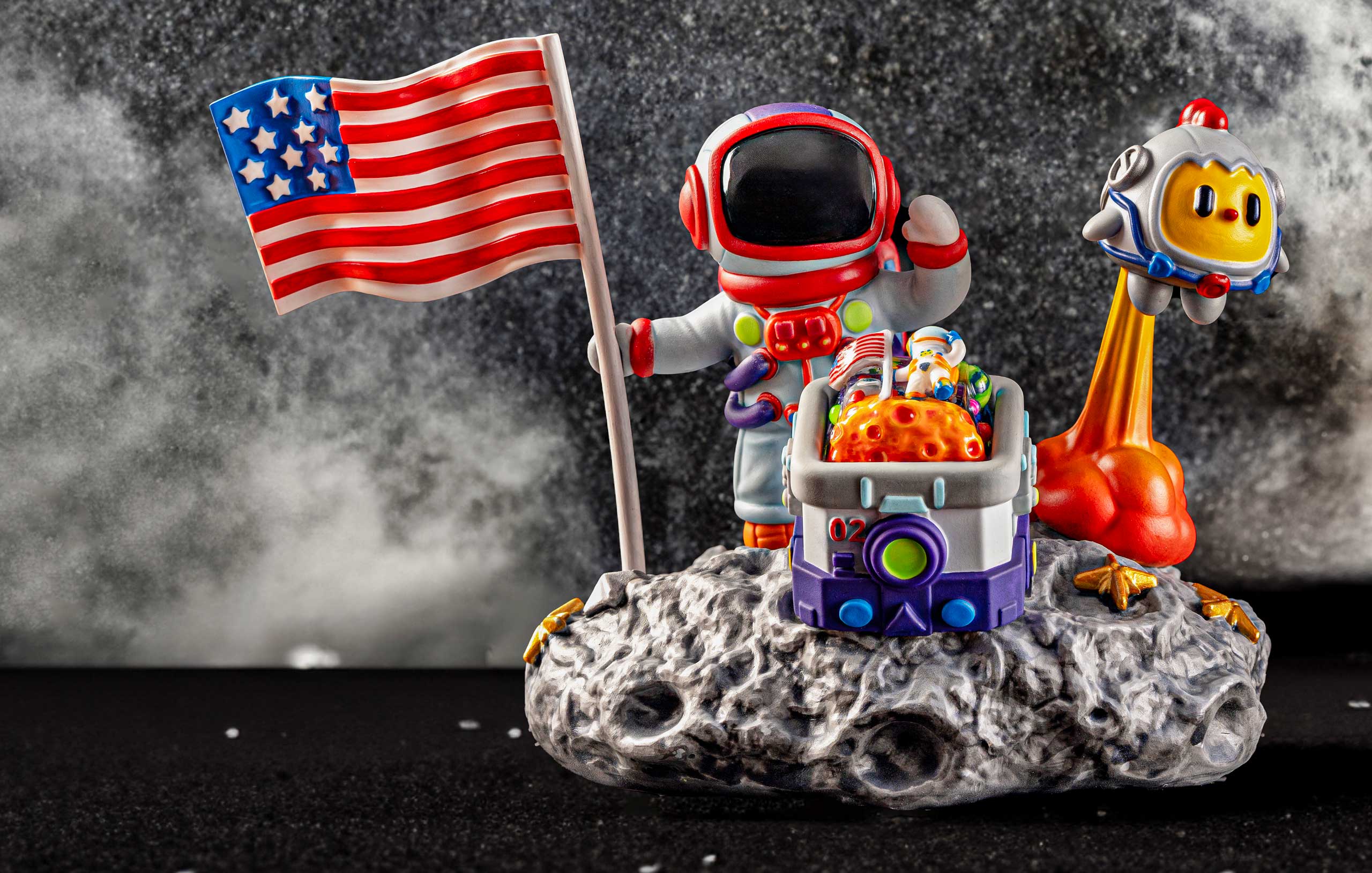 crystal veil series space odyssey artisan keycaps