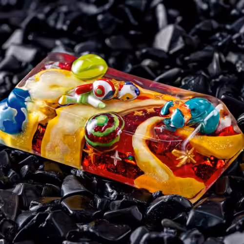 jellykey crystal veil astro custom keycaps 124