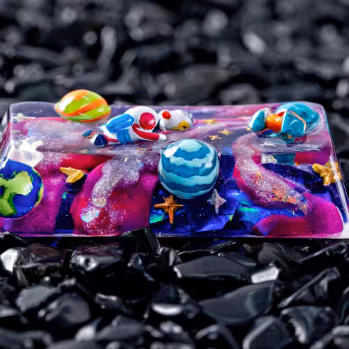 jellykey crystal veil astro custom keycaps 204