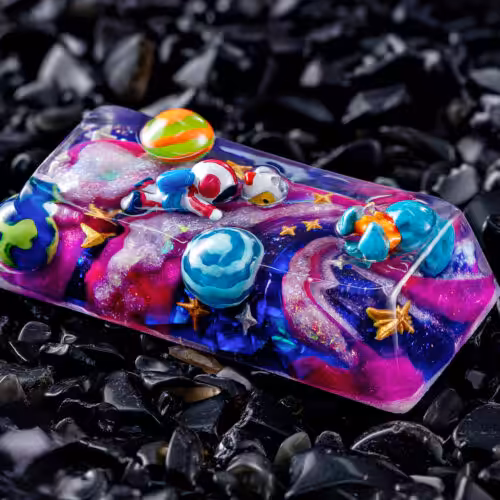 jellykey crystal veil astro custom keycaps 224