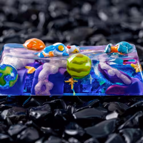 jellykey crystal veil astro custom keycaps 304