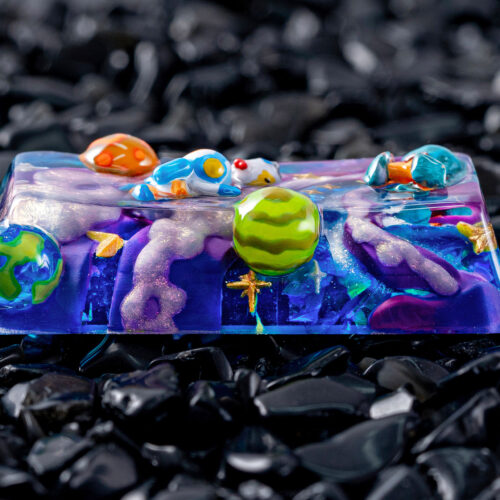 jellykey crystal veil astro custom keycaps 304