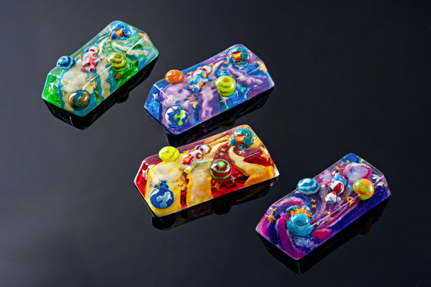 jellykey crystal veil astro custom keycaps 502