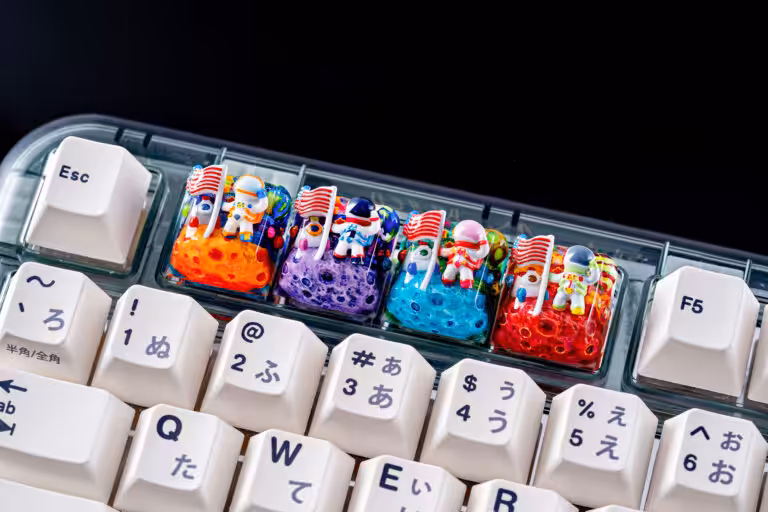 jellykey crystal veil astro custom keycaps 504