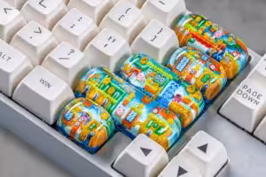 jellykey 8bitv series custom keycaps 0840