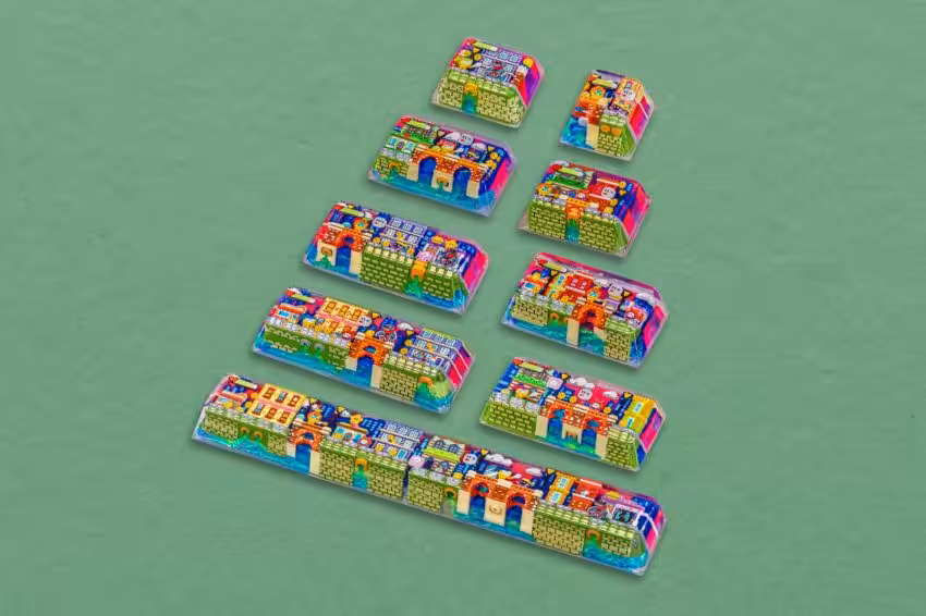 jellykey 8bitv series custom keycaps 1240