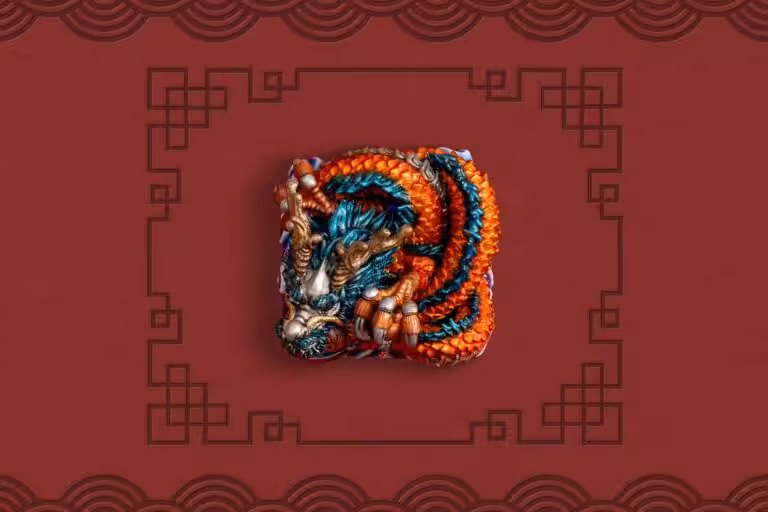 jellykey dragon sigil custom keycaps 210