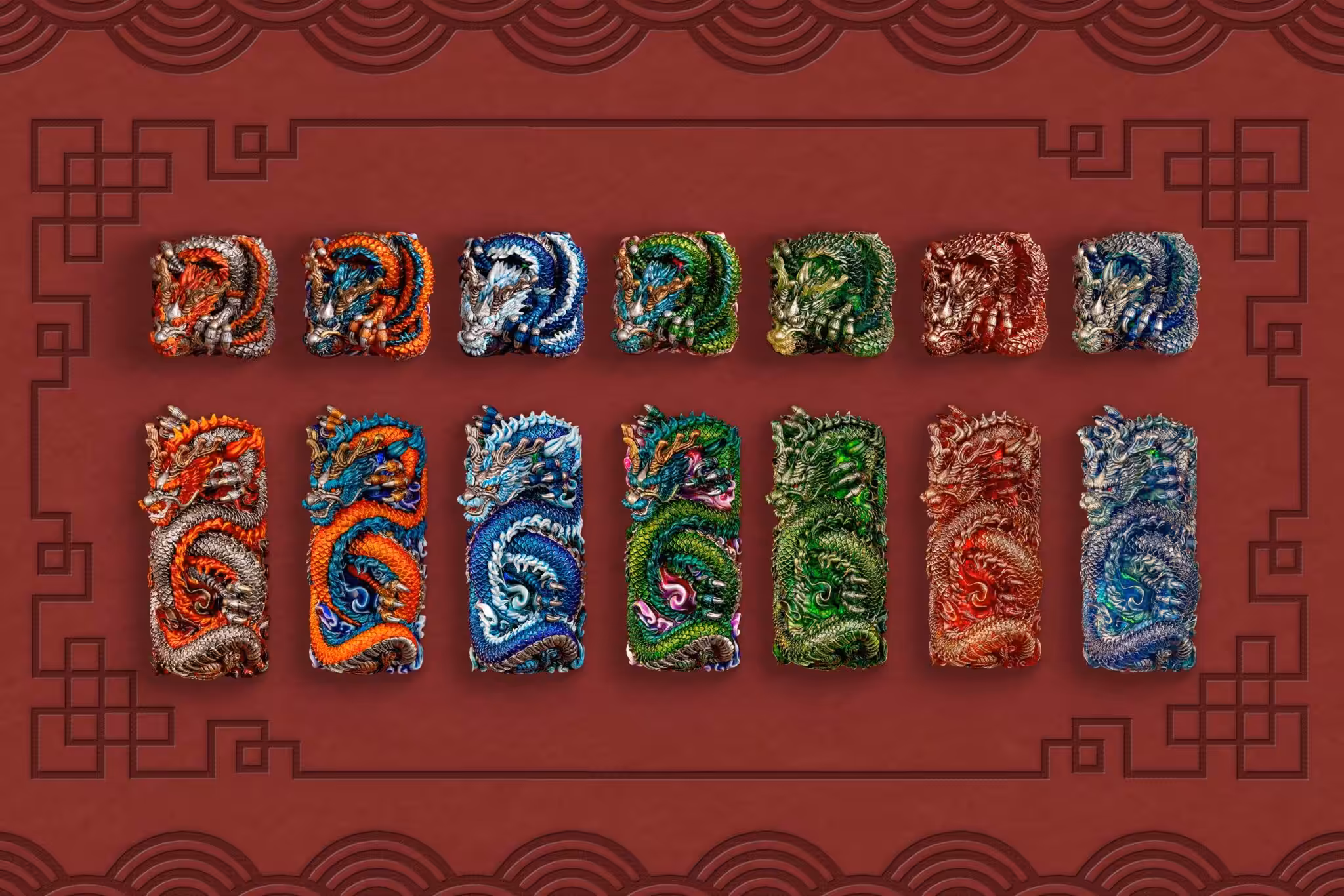 jellykey dragon sigil custom keycaps 318