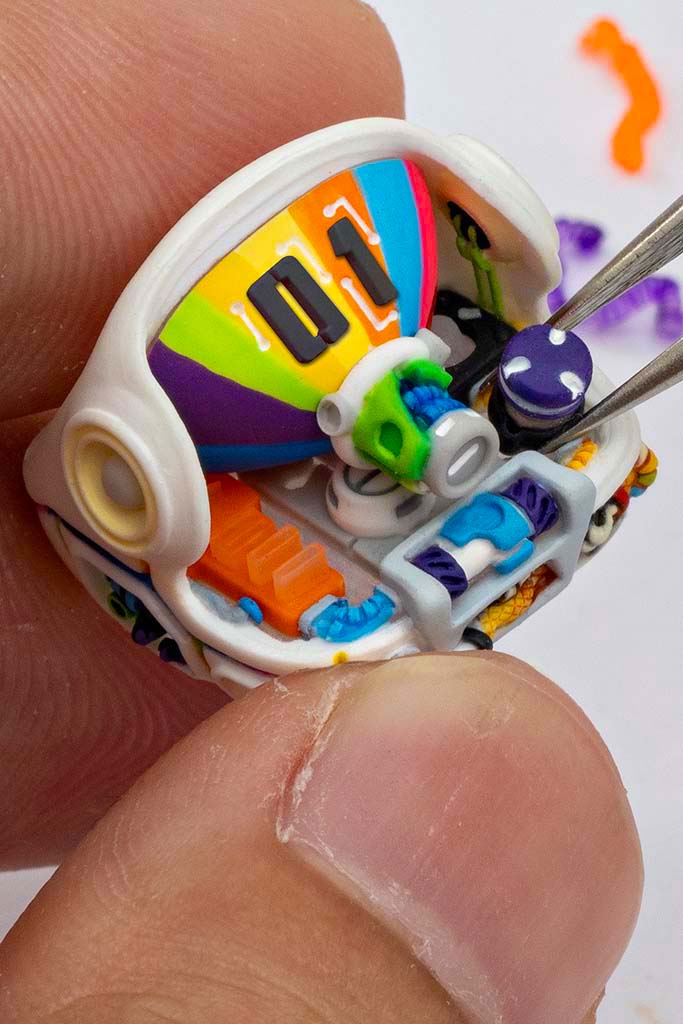 12 individual details were resin casting