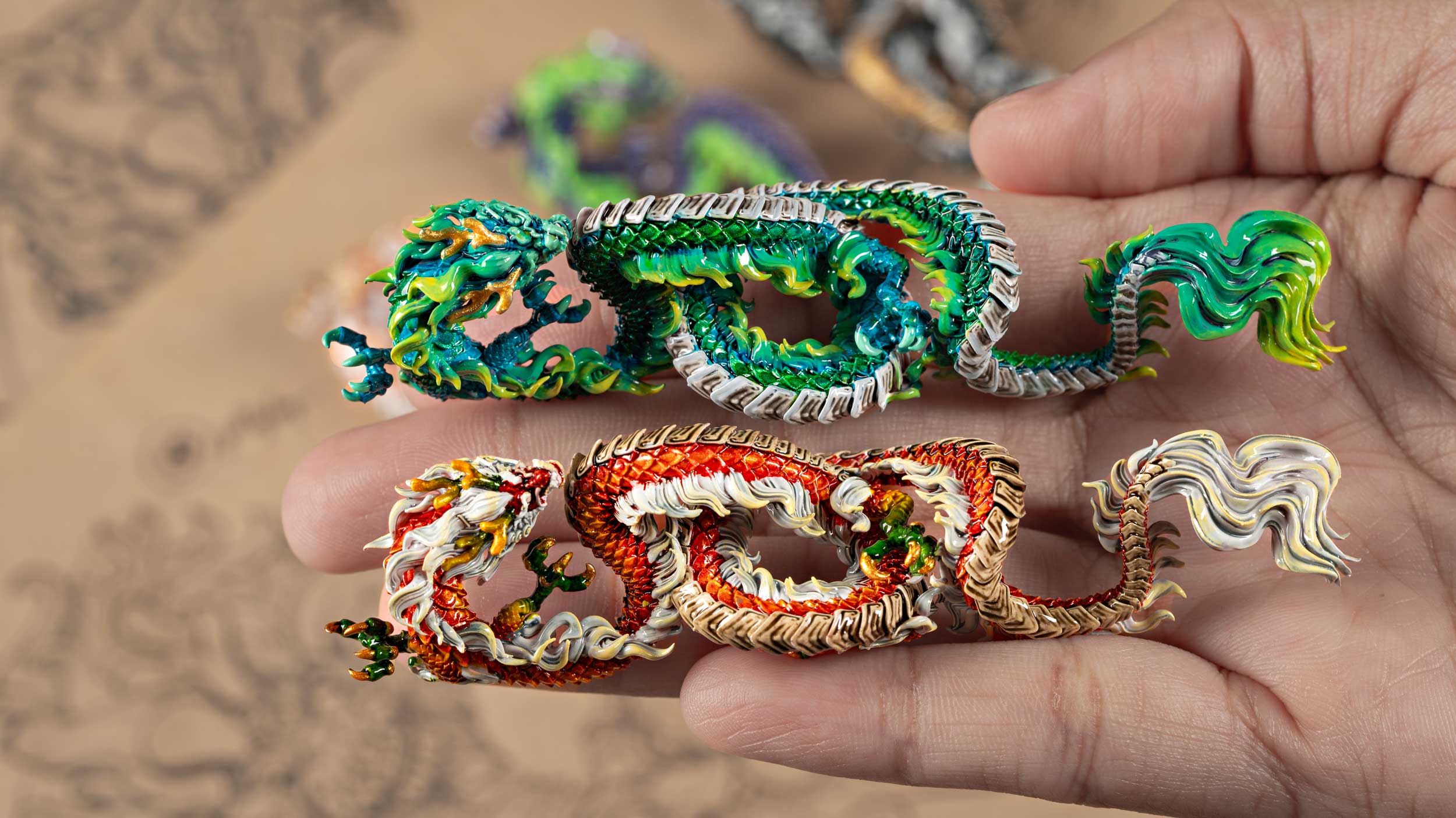 dragons of eden – ethereal runes artisan keycaps