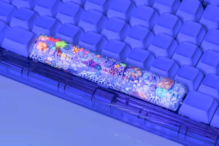 jellykey new coral custom keycaps 165