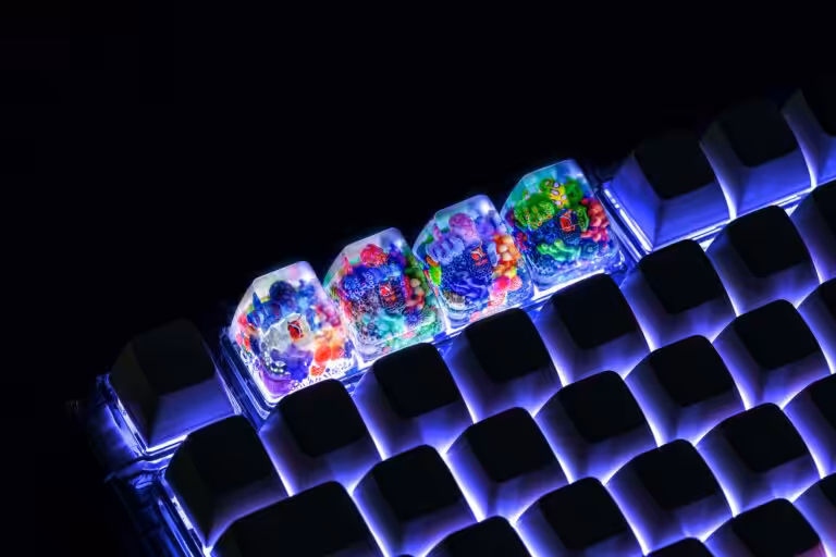 jellykey new coral custom keycaps 168