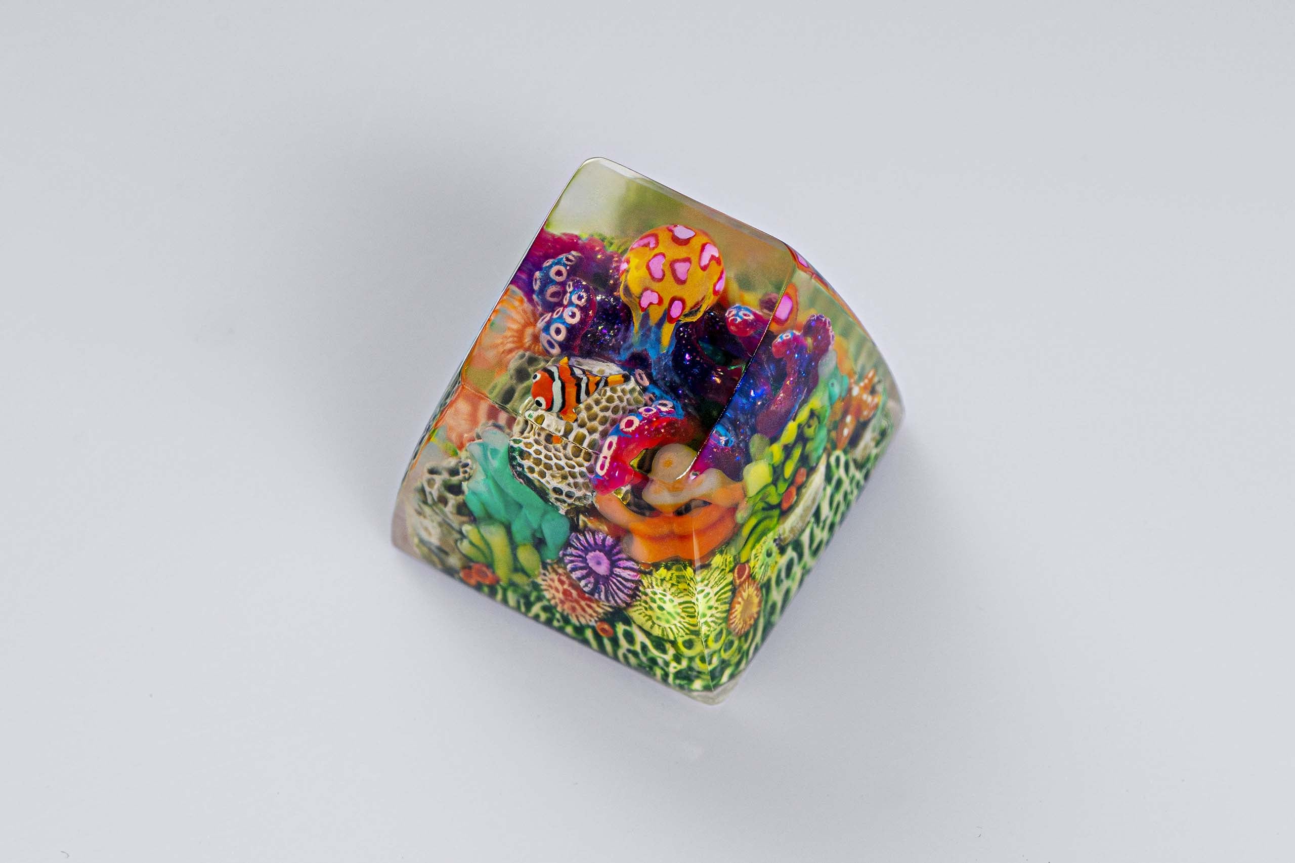 Coral Oasis artisan keycaps - Jelly Key