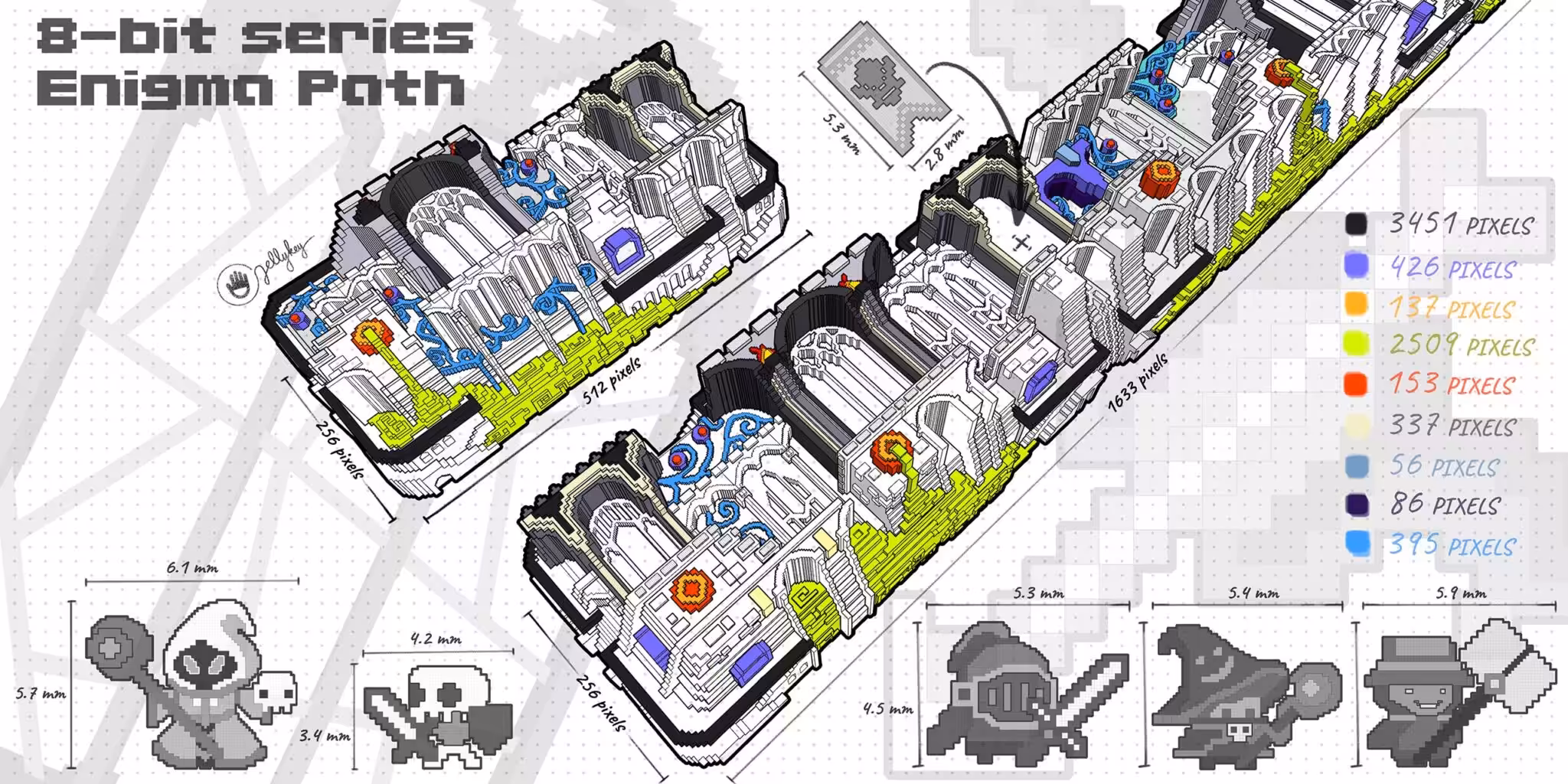 jellykey 8bit enigmapath customs keycaps 401