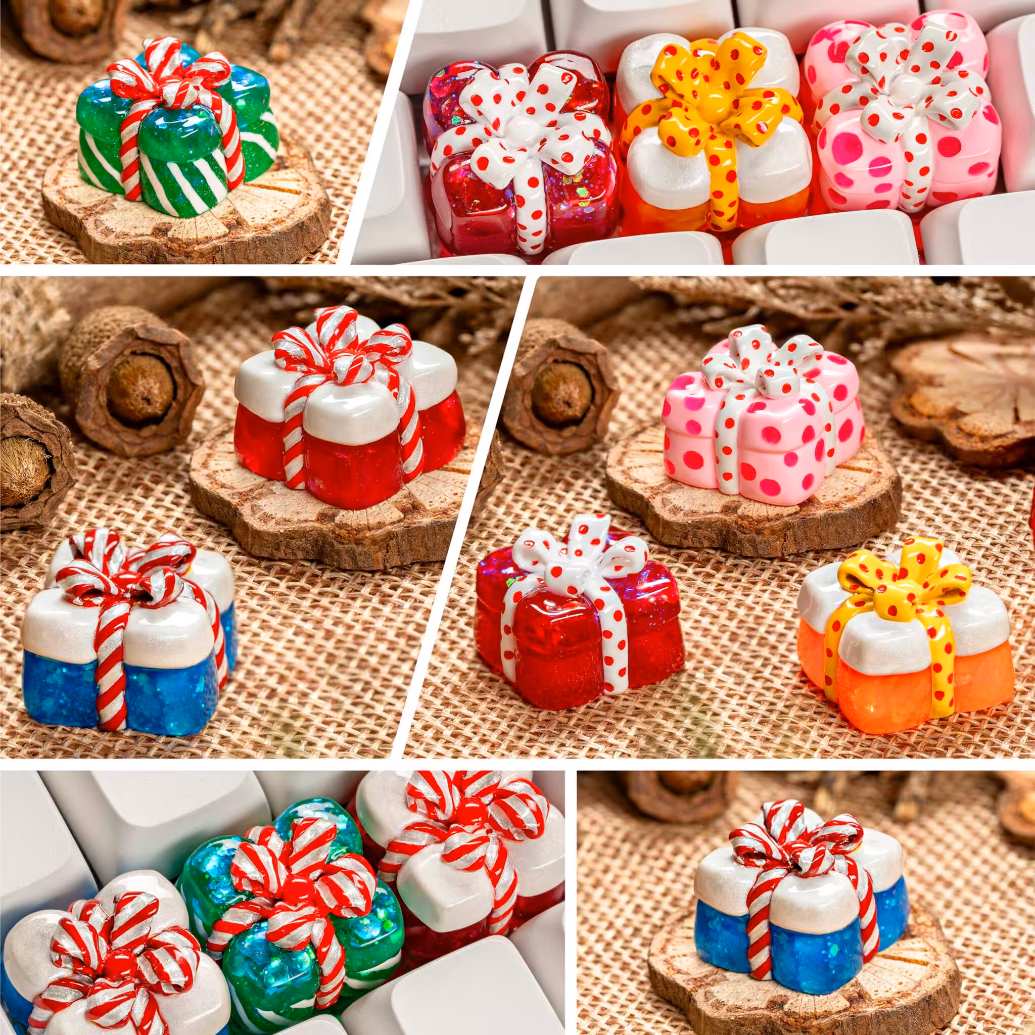 charming christmas artisan keycaps