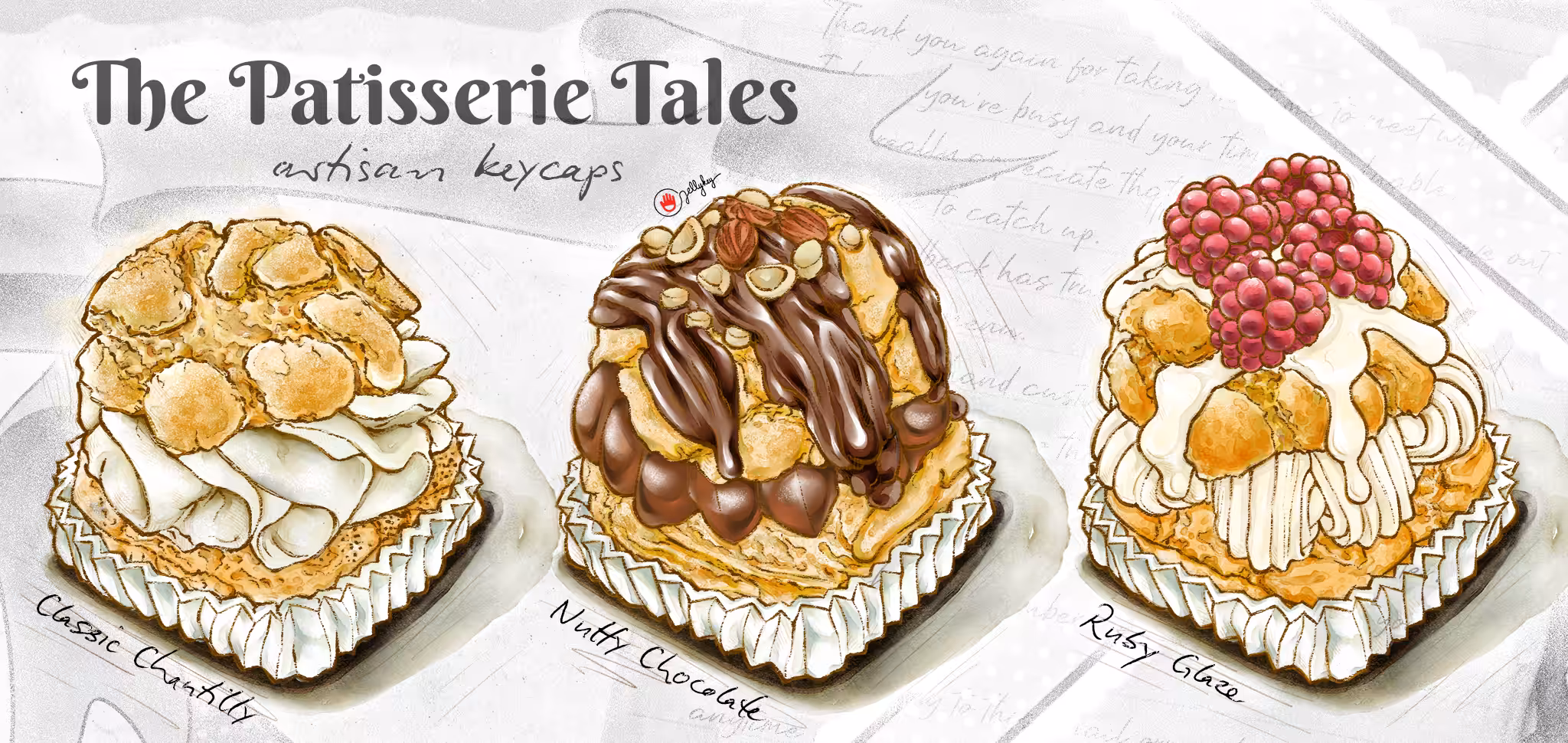 jellykey patisserietales custom keycap 045