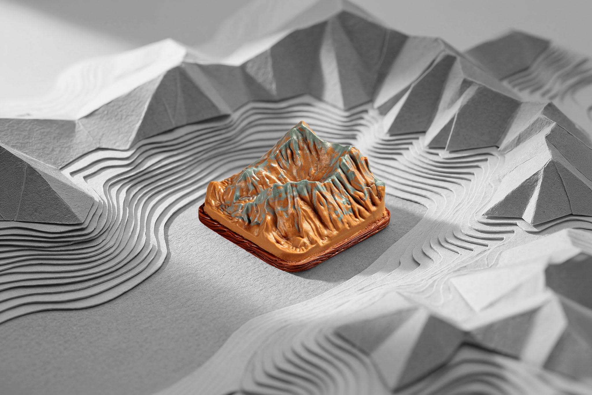 The Silent Peaks artisan keycaps