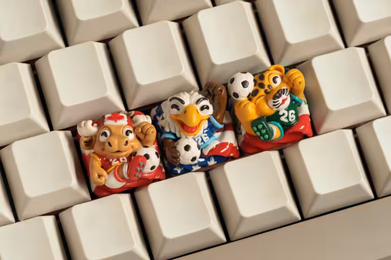 One Ball, One World artisan keycaps by Jelly Key