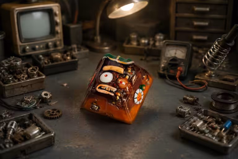 overworked dude artisan keycaps