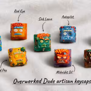 overworked dude artisan keycaps