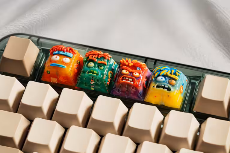 overworked dude artisan keycaps