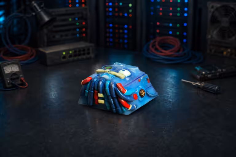 overworked dude artisan keycaps
