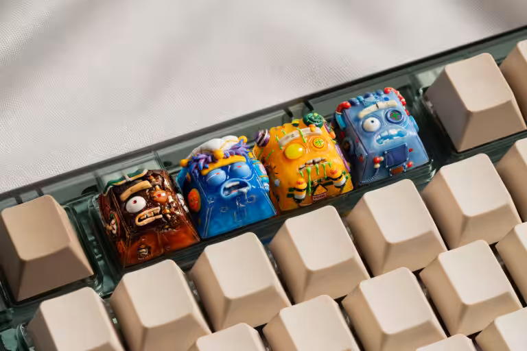 overworked dude artisan keycaps