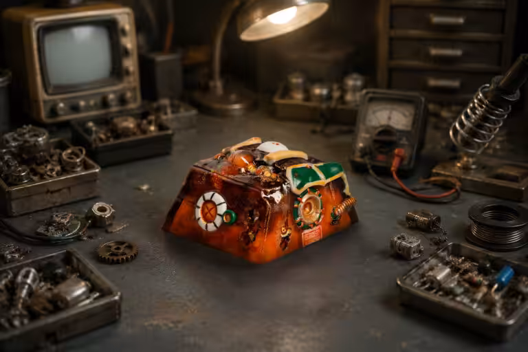 overworked dude artisan keycaps