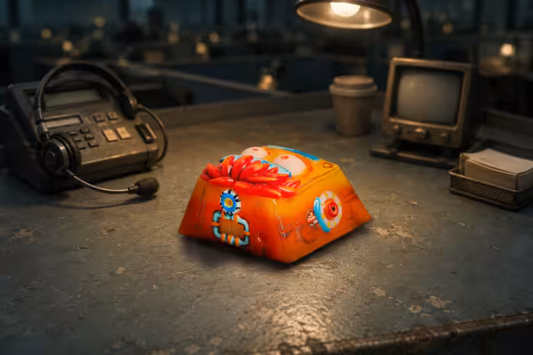 overworked dude artisan keycaps
