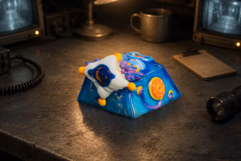 overworked dude artisan keycaps