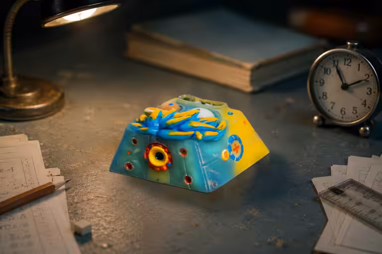 overworked dude artisan keycaps