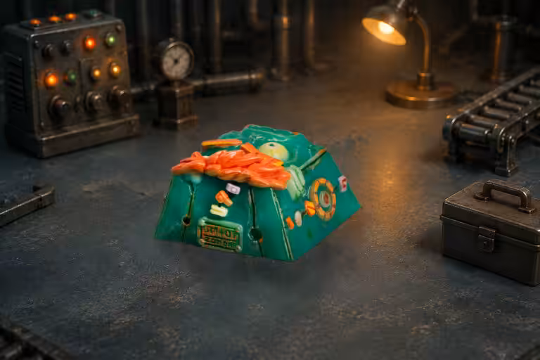 overworked dude artisan keycaps