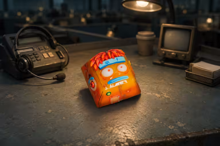 overworked dude artisan keycaps
