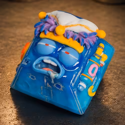overworked dude artisan keycaps