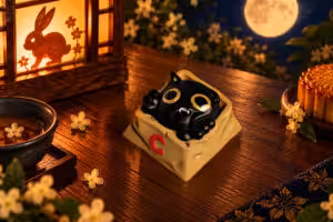 Moonlit Mischief Paw Escape cat artisan keycap