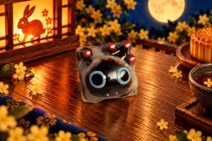 Moonlit Mischief Crate Trouble cat artisan keycap