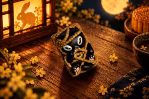 Moonlit Mischief Knotty Kitty 1.5u cat artisan keycap
