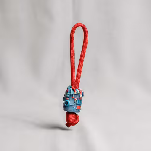 Overworked Dude bead - hand-cast resin bead by Jelly Key