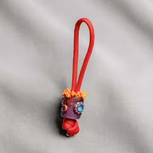 Overworked Dude bead - hand-cast resin bead by Jelly Key