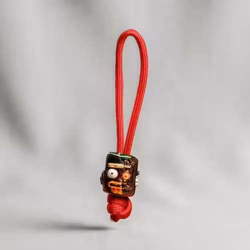 Overworked Dude bead - hand-cast resin bead by Jelly Key