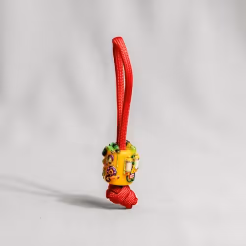 Overworked Dude bead - hand-cast resin bead by Jelly Key
