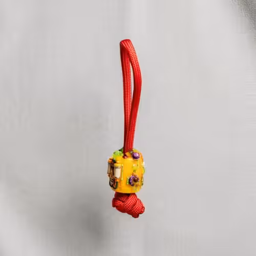 Overworked Dude bead - hand-cast resin bead by Jelly Key