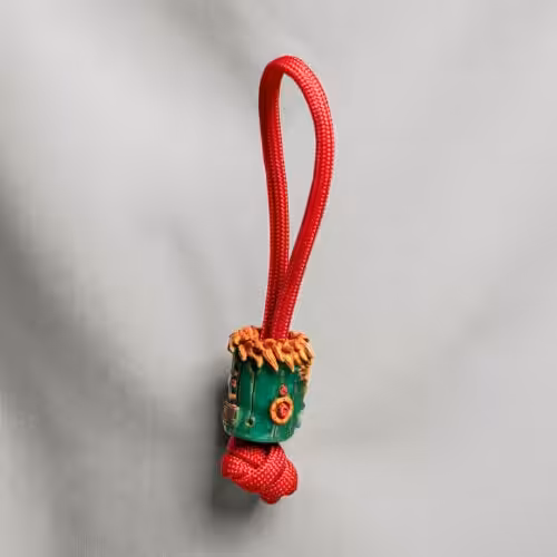 Overworked Dude bead - hand-cast resin bead by Jelly Key