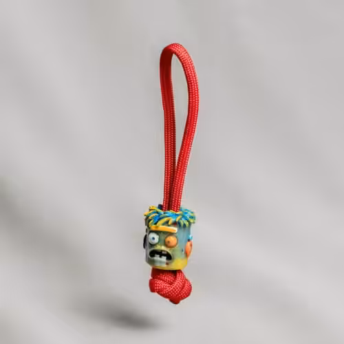 Overworked Dude bead - hand-cast resin bead by Jelly Key