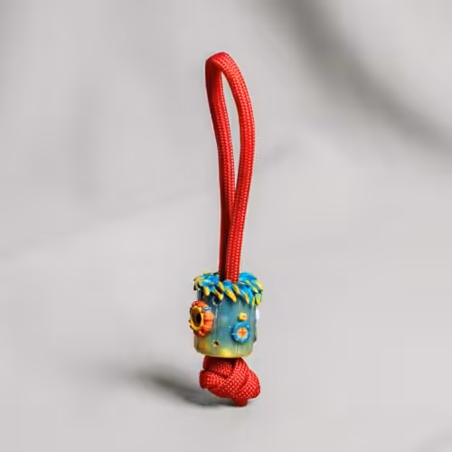 Overworked Dude bead - hand-cast resin bead by Jelly Key