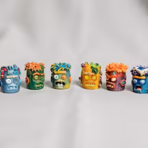 Overworked Dude bead - hand-cast resin bead by Jelly Key