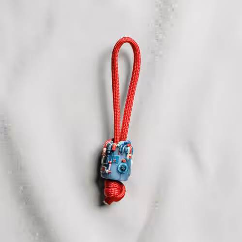 Overworked Dude bead - hand-cast resin bead by Jelly Key